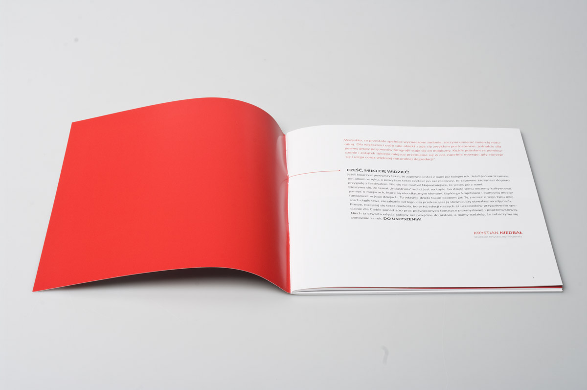 Katalog Festiwalu Fotografii Industrialnej - projekt i druk