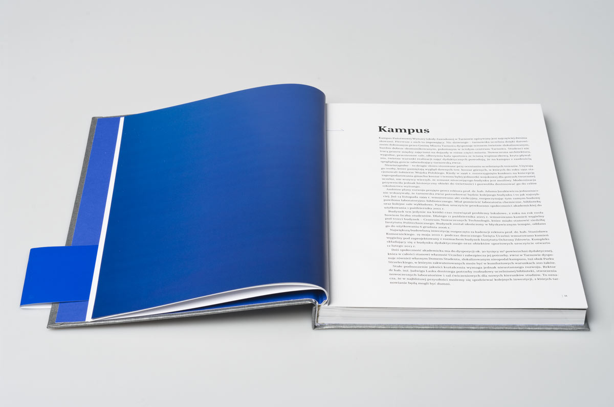 Wydawnictwo jubileuszowe - PWSZ Tarnow - projekt i druk książki