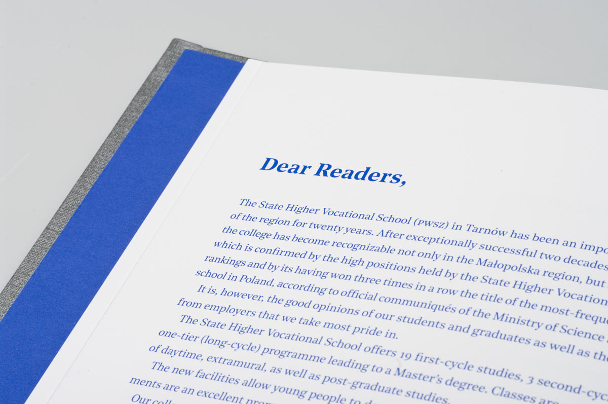 Wydawnictwo jubileuszowe - PWSZ Tarnow - projekt i druk książki